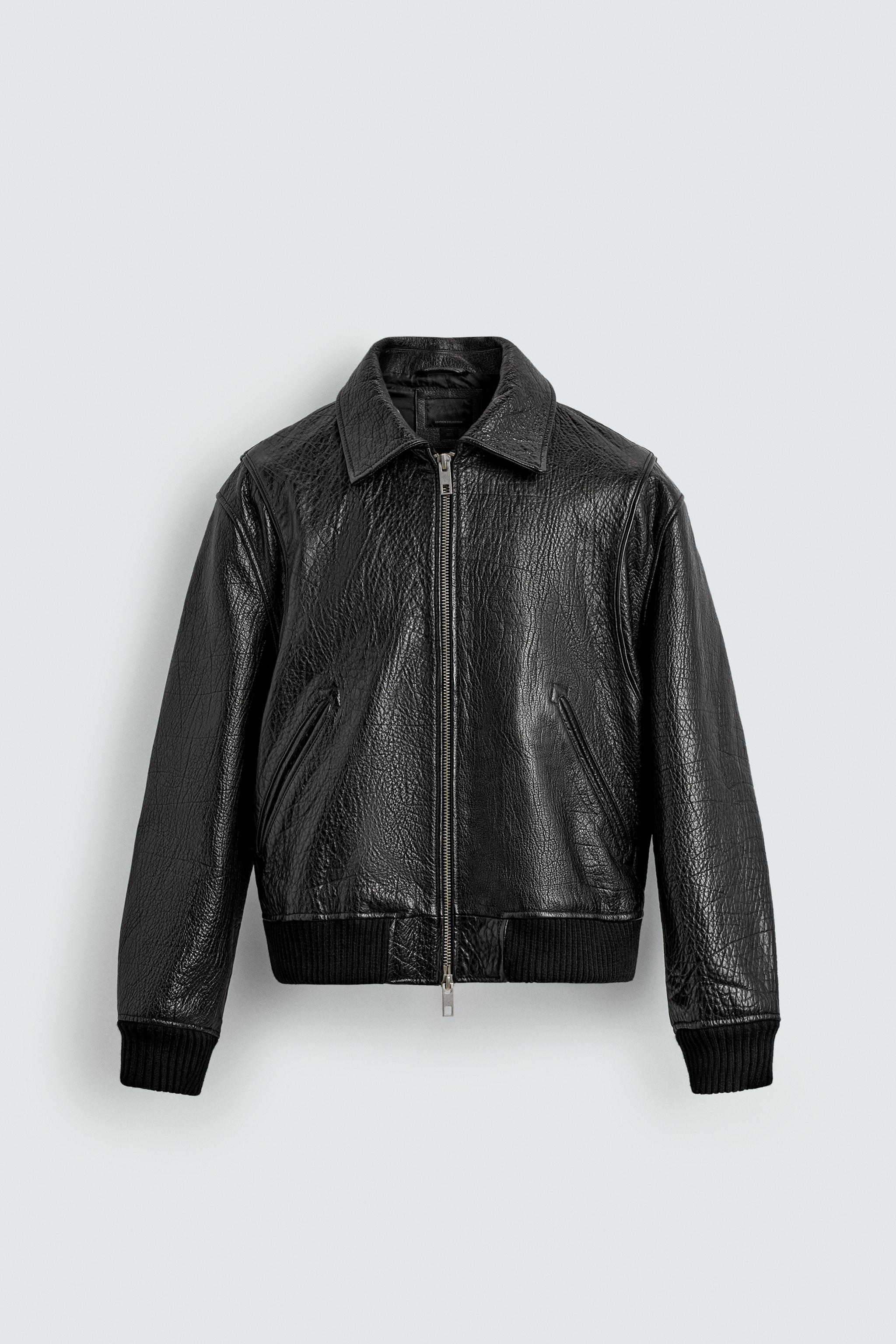 EMBOSSED LEATHER JACKET